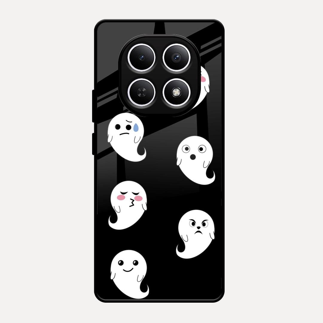 Cute Ghost Glass Case Cover For Redmi Note 15 5G