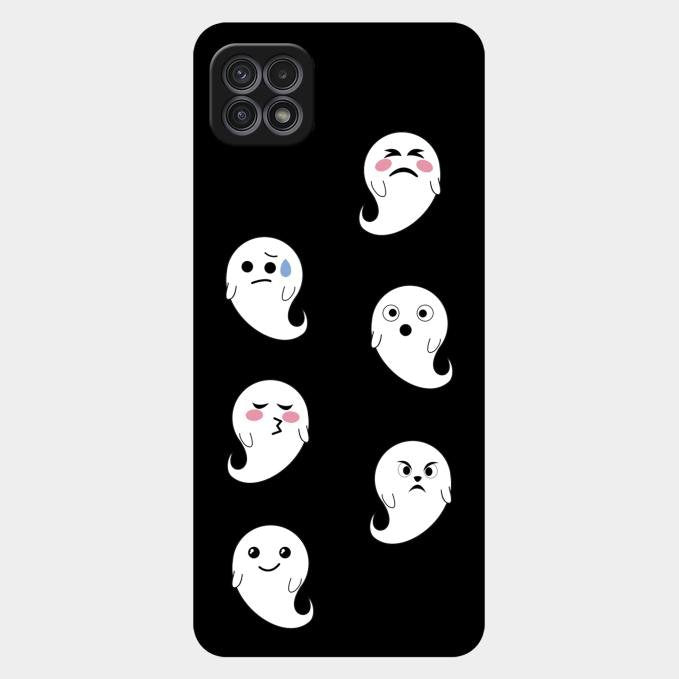 Cute Ghost Glass Case Cover For Samsung Galaxy F42 5G