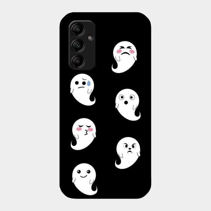 Cute Ghost Glass Case Cover For Samsung Galaxy M14 5G