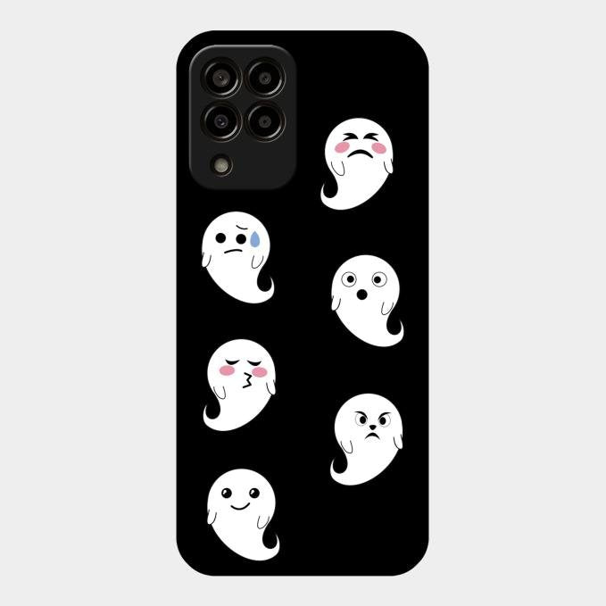 Cute Ghost Glass Case Cover For Samsung Galaxy M33 5G