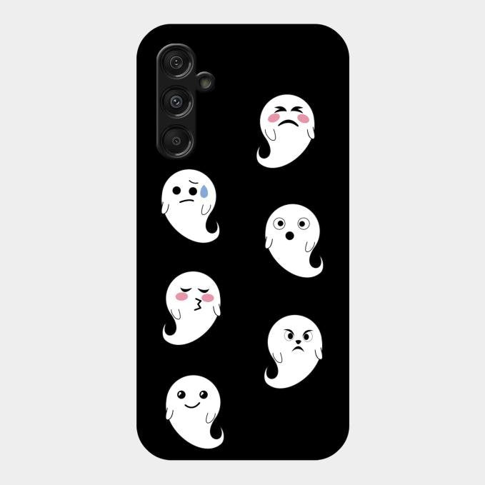 Cute Ghost Glass Case Cover For Samsung Galaxy M34 5G