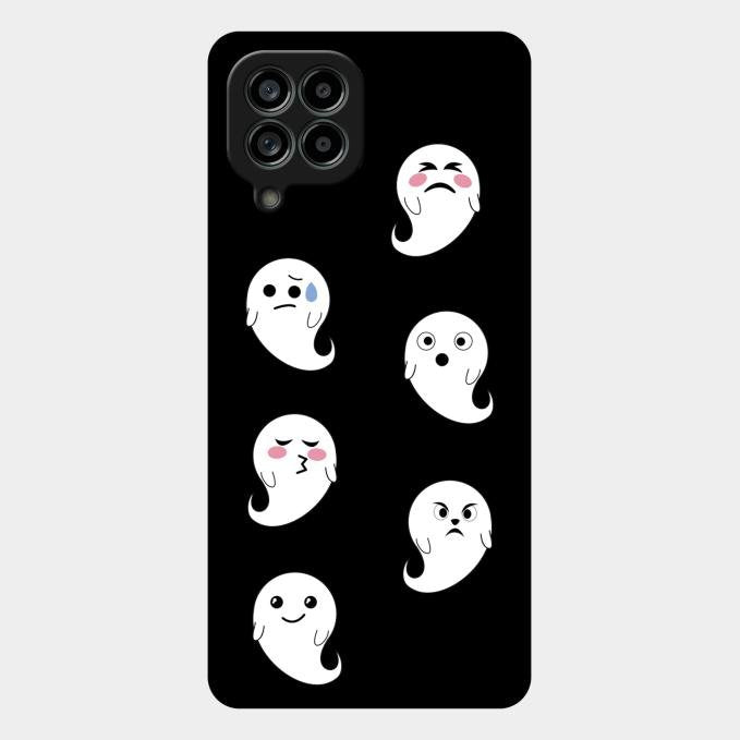 Cute Ghost Glass Case Cover For Samsung Galaxy M53 5G