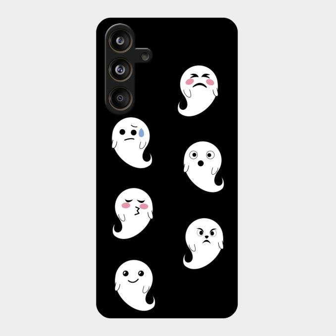 Cute Ghost Glass Case Cover For Samsung Galaxy M55 5G