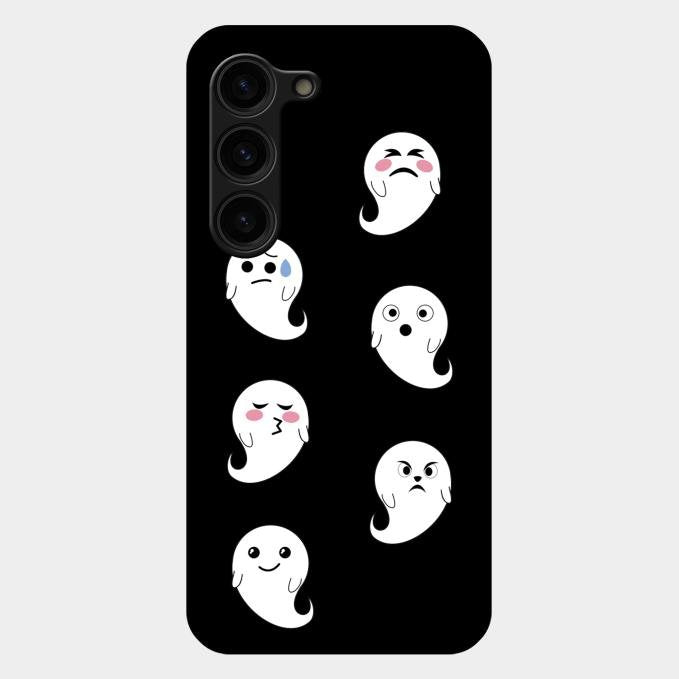 Cute Ghost Glass Case Cover For Samsung Galaxy S23 Plus 5G