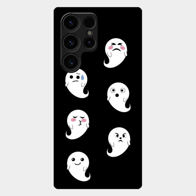 Cute Ghost Glass Case Cover For Samsung Galaxy S23 Ultra 5G