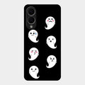 Cute Ghost Glass Case Cover For Samsung Galaxy S25 Edge 5G