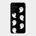 Cute Ghost Glass Case Cover For Samsung Galaxy S25 Plus 5G