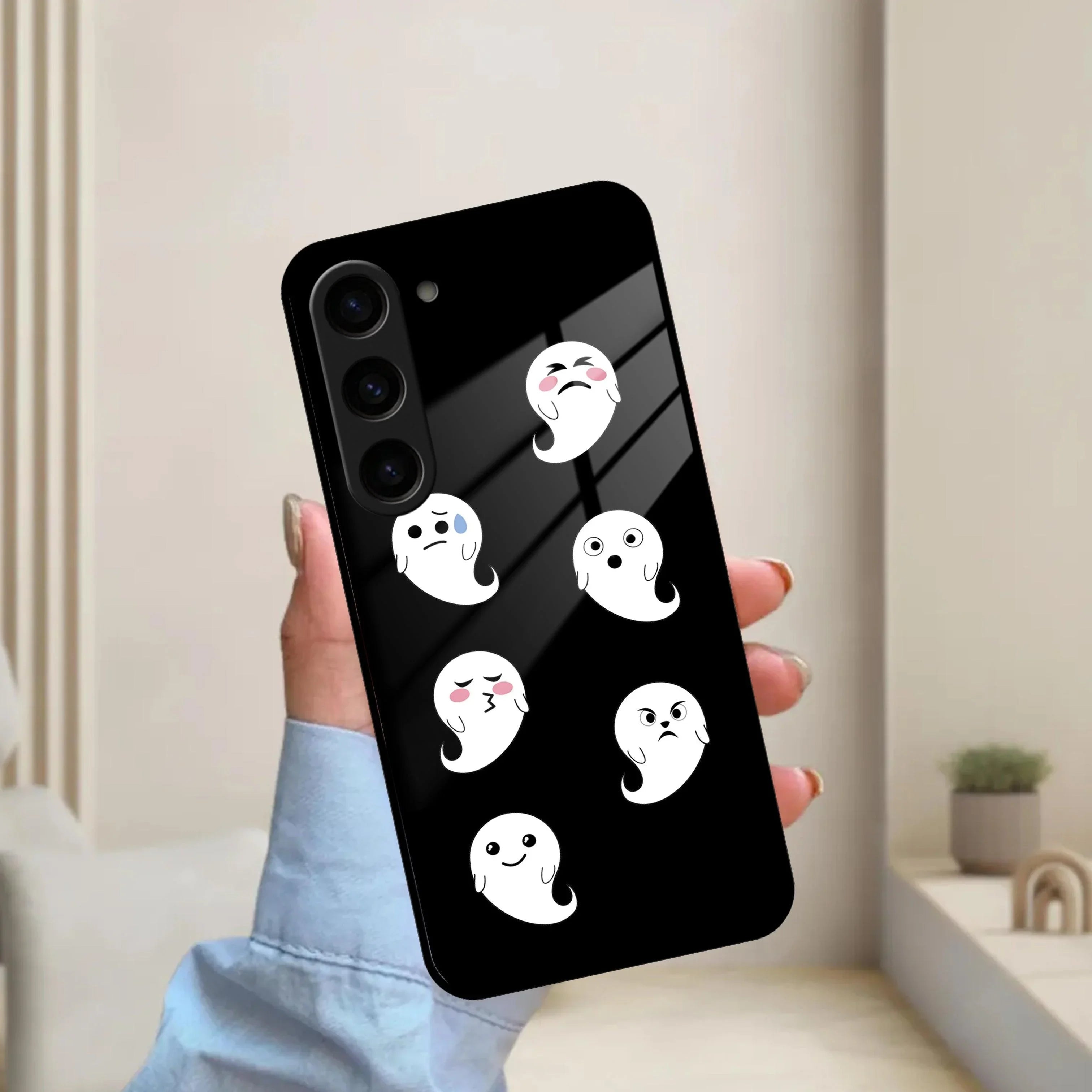 Cute Ghost Glass Case Cover For Samsung - ShopOnCliQ
