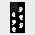 Cute Ghost Glass Case Cover For Vivo T1 44W 4G