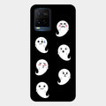 Cute Ghost Glass Case Cover For Vivo T1X