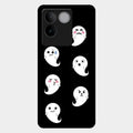 Cute Ghost Glass Case Cover For Vivo T2 Pro 5G
