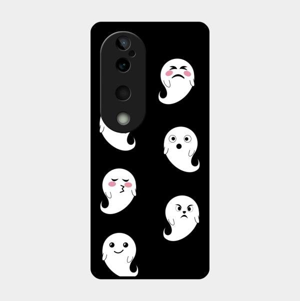 Cute Ghost Glass Case Cover For Vivo T3 Ultra