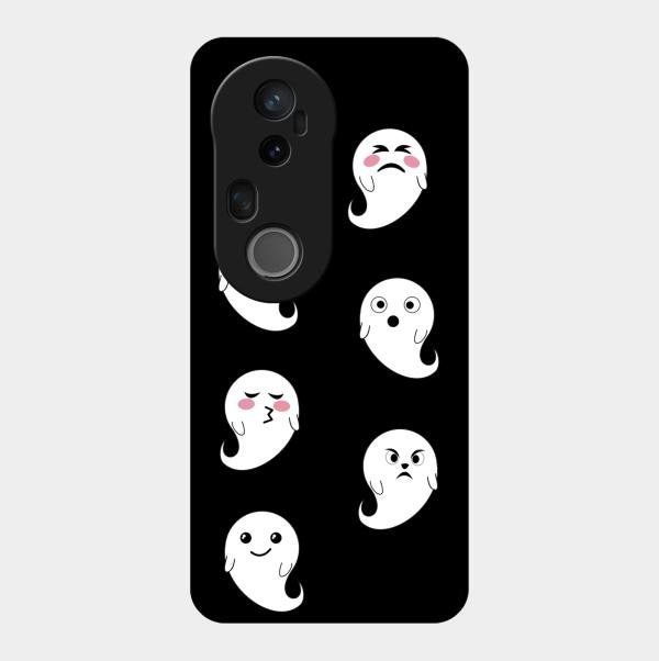 Cute Ghost Glass Case Cover For Vivo T4 Ultra 5G