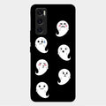 Cute Ghost Glass Case Cover For Vivo V20 Se