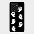 Cute Ghost Glass Case Cover For Vivo V25 5G