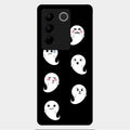 Cute Ghost Glass Case Cover For Vivo V27 Pro 5G