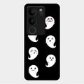 Cute Ghost Glass Case Cover For Vivo V29 Pro 5G