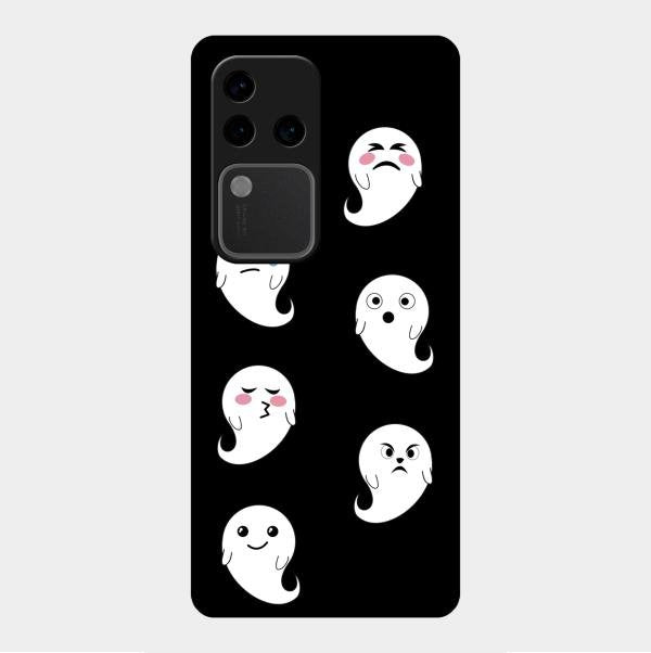 Cute Ghost Glass Case Cover For Vivo V30 Pro 5G