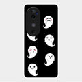 Cute Ghost Glass Case Cover For Vivo V40 5G