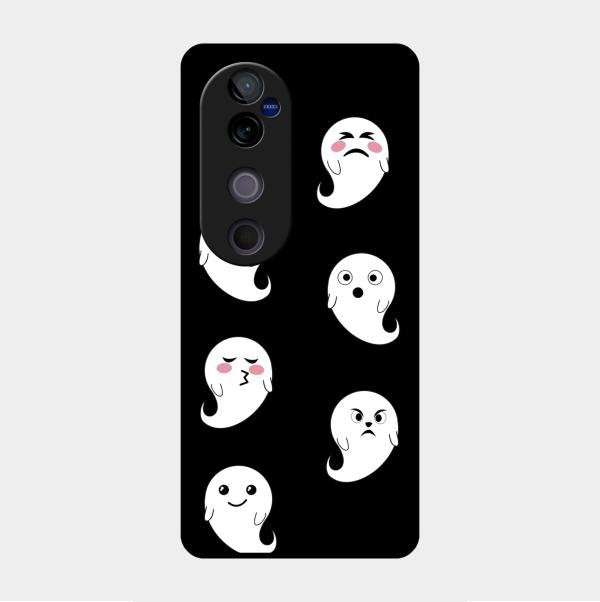 Cute Ghost Glass Case Cover For Vivo V40 Pro 5G