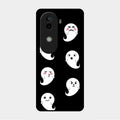 Cute Ghost Glass Case Cover For Vivo V40E 5G