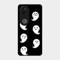 Cute Ghost Glass Case Cover For Vivo V50E 5G