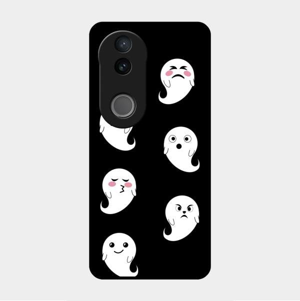 Cute Ghost Glass Case Cover For Vivo V50E 5G