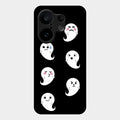 Cute Ghost Glass Case Cover For Vivo X200 Fe 5G