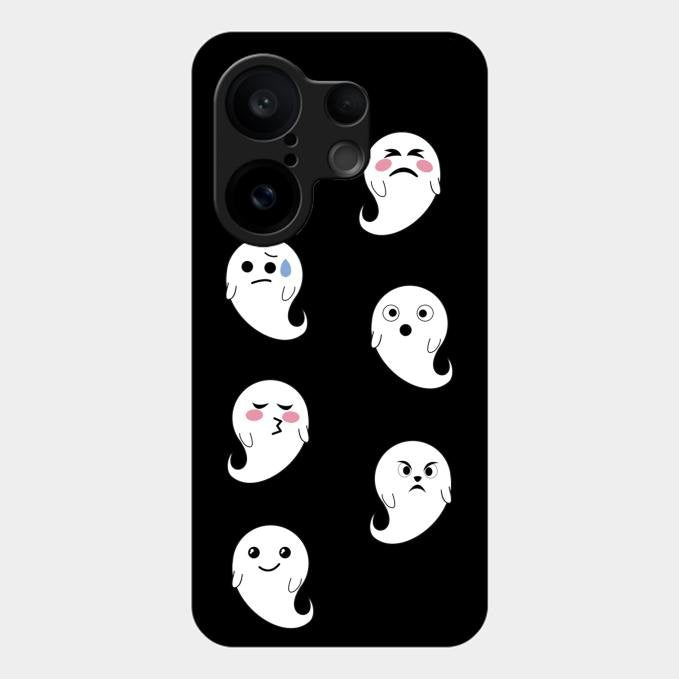 Cute Ghost Glass Case Cover For Vivo X200 Fe 5G