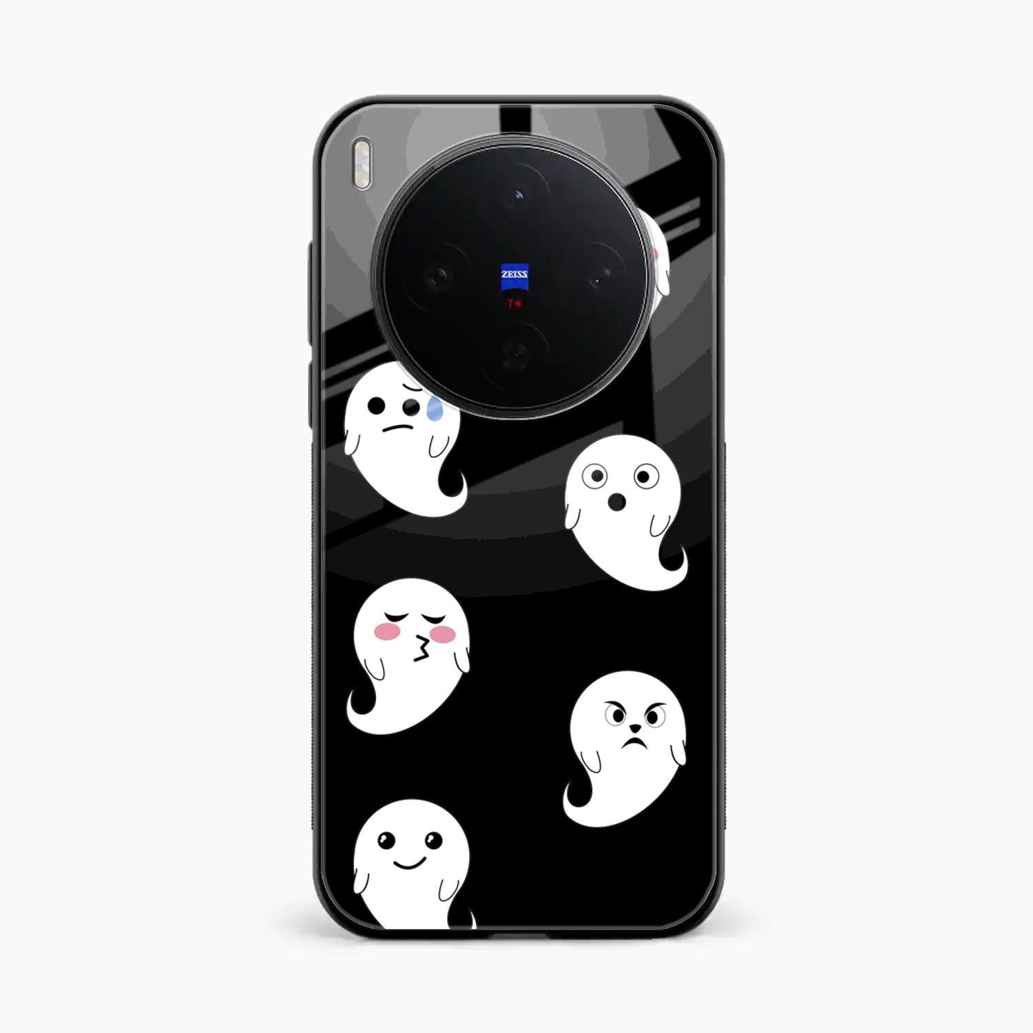 Cute Ghost Glass Case Cover For Vivo X300 5G
