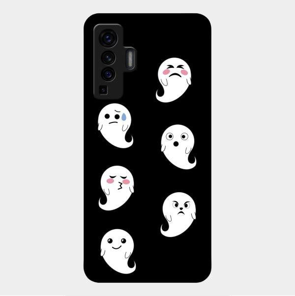 Cute Ghost Glass Case Cover For Vivo X50 5G