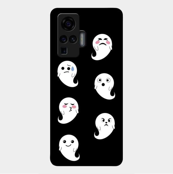 Cute Ghost Glass Case Cover For Vivo X50 Pro 5G