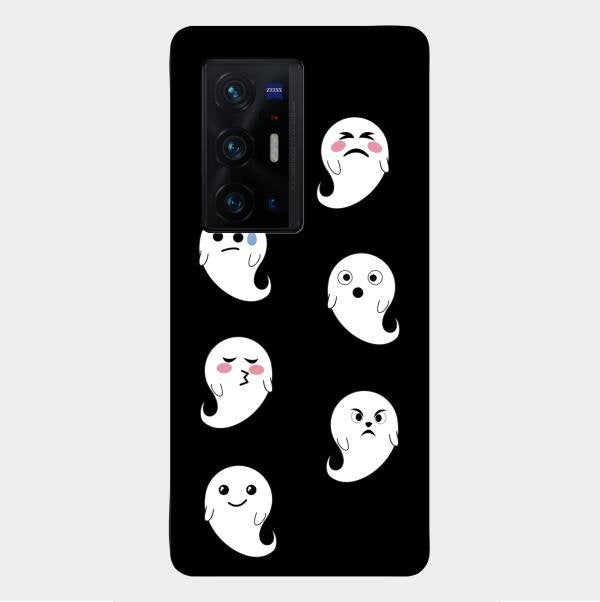 Cute Ghost Glass Case Cover For Vivo X70 Pro Plus 5G
