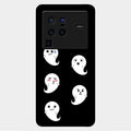 Cute Ghost Glass Case Cover For Vivo X80 Pro 5G