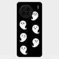 Cute Ghost Glass Case Cover For Vivo X90 5G