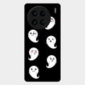 Cute Ghost Glass Case Cover For Vivo X90 Pro 5G