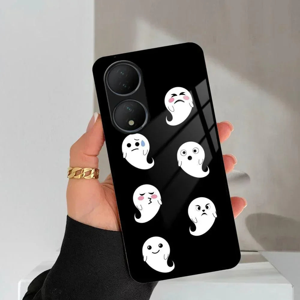 Cute Ghost Glass Case Cover For Vivo - ShopOnCliQ