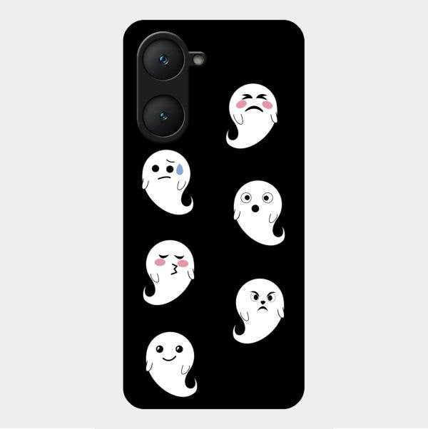 Cute Ghost Glass Case Cover For Vivo Y18I