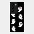 Cute Ghost Glass Case Cover For Vivo Y200E 5G