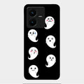 Cute Ghost Glass Case Cover For Vivo Y22