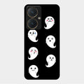 Cute Ghost Glass Case Cover For Vivo Y27