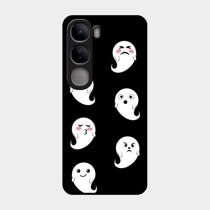 Cute Ghost Glass Case Cover For Vivo Y300 5G