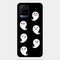 Cute Ghost Glass Case Cover For Vivo Y33S