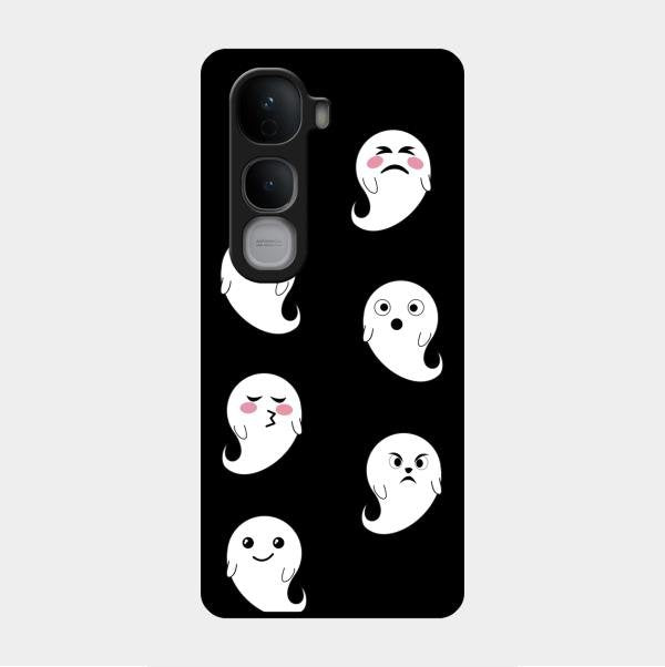 Cute Ghost Glass Case Cover For Vivo Y400 Pro 5G