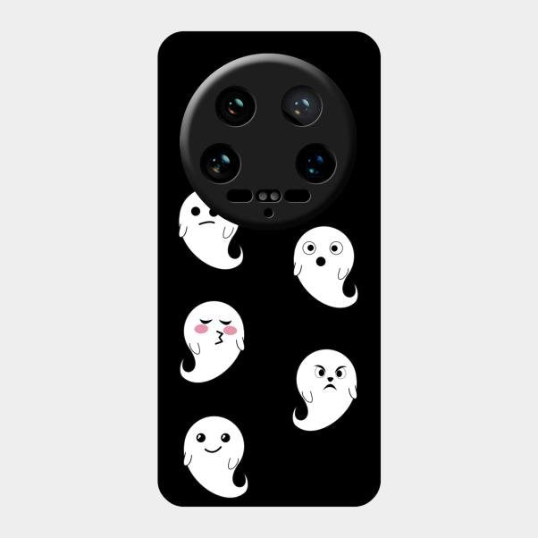 Cute Ghost Glass Case Cover For Xiaomi 14 Ultra