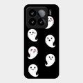 Cute Ghost Glass Case Cover For Xiaomi 15 5G