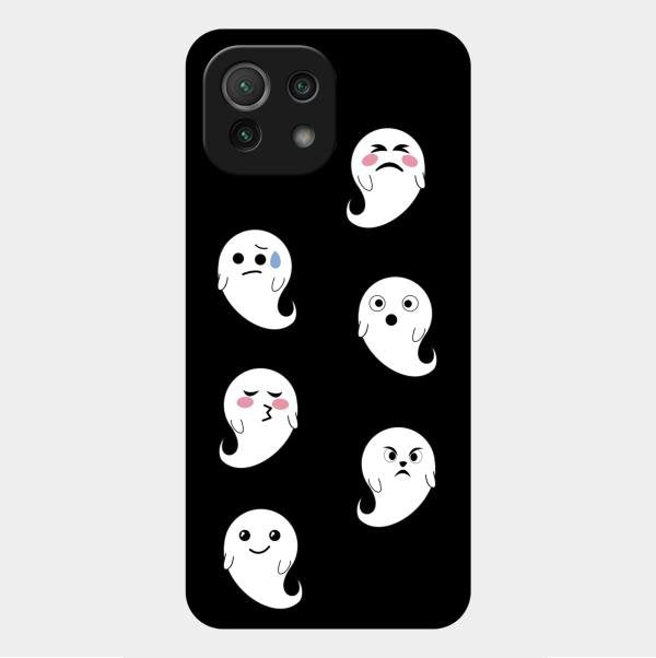 Cute Ghost Glass Case Cover For Xiaomi Mi 11 Lite
