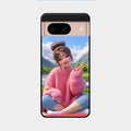 Cute Girl Glossy Metal Case Cover For Google Pixel 8 5G