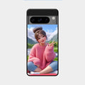 Cute Girl Glossy Metal Case Cover For Google Pixel 8 Pro 5G