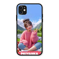 Cute Girl Glossy Metal Case Cover For iPhone 11
